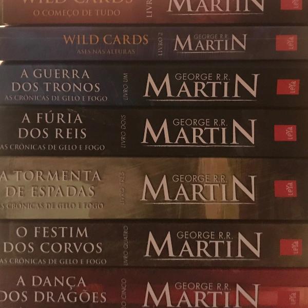 livros george martin (guerra dos tronos e wild cards)