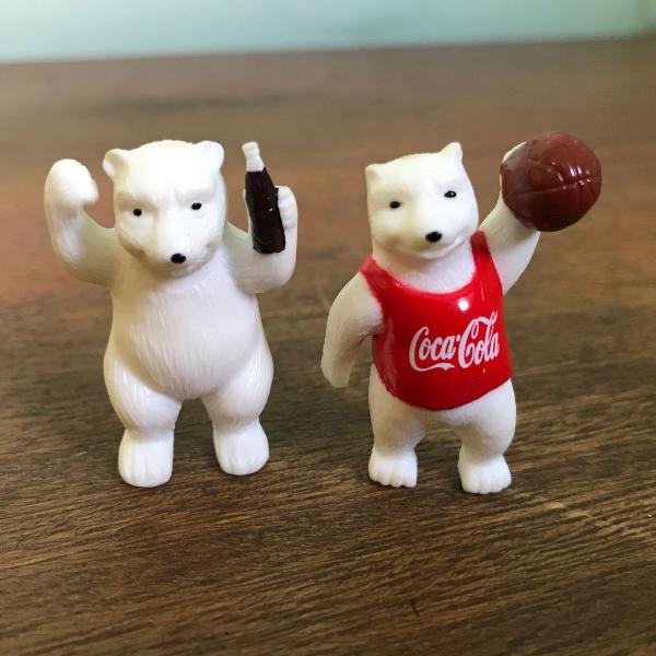 miniatura urso olimpico coca cola coleção hobbi