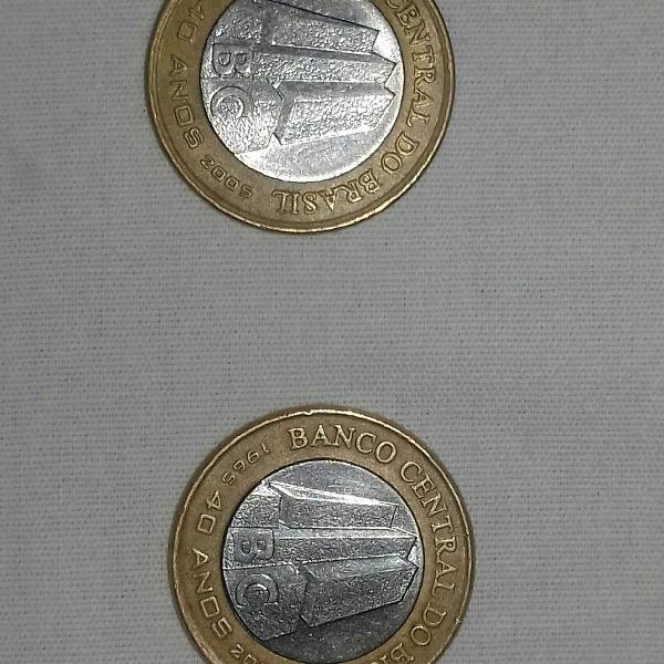 moedas comemorativas dos 40 anos do Banco Central do Brasil