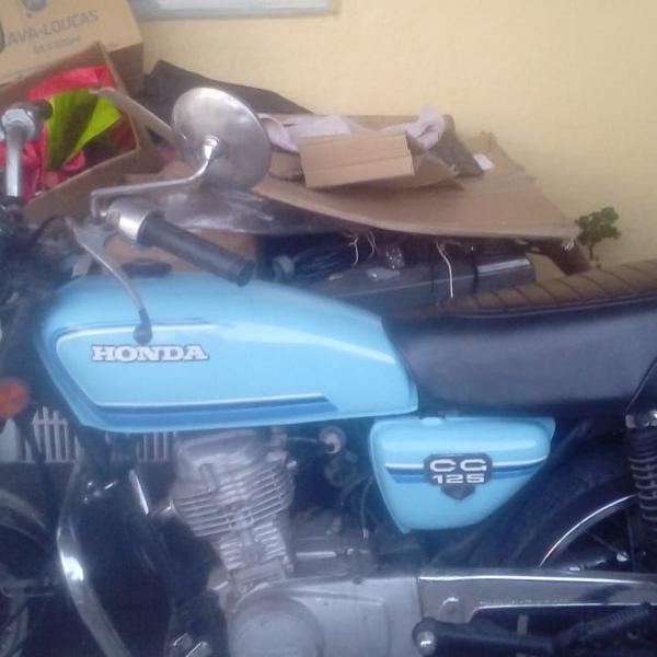 moto original honda cg 125 azul 1982