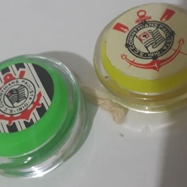 yo-yo / io iô antigo - corinthians - lote com 2 unidades