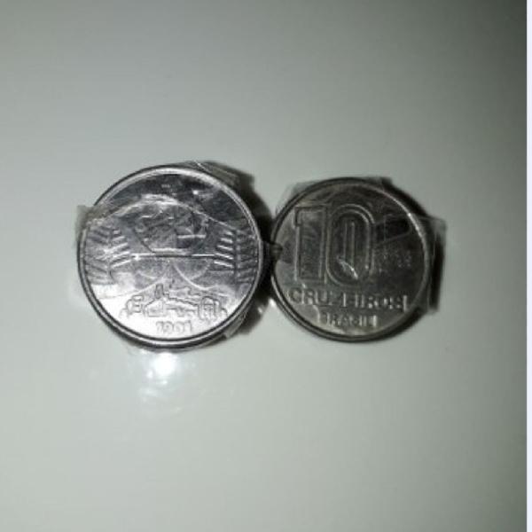 16 moedas 10 cruzeiros 1991 (Seringueiro)