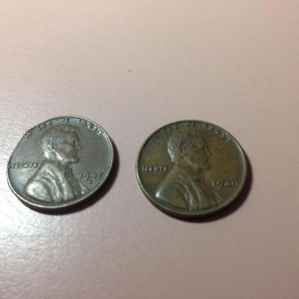 2 moedas dollar one cent 1947 e 1949 raras ler tudo r$129