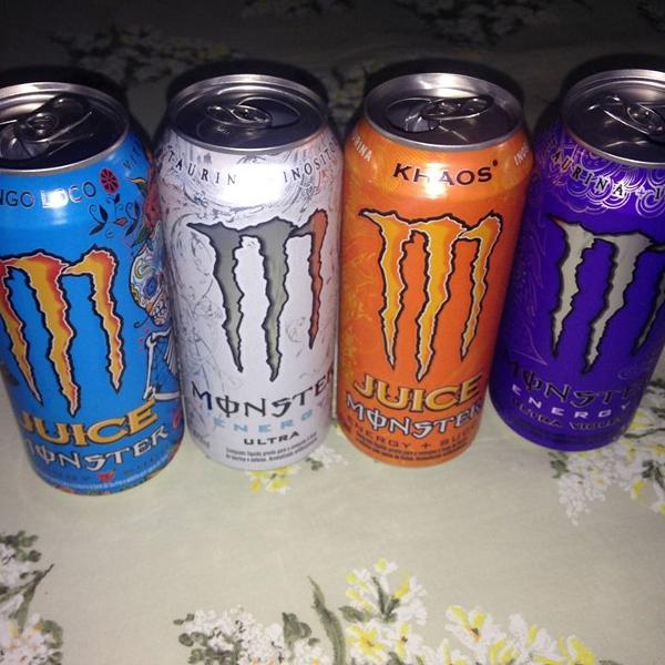 4 latas monster edição especial ultra e juice vazias