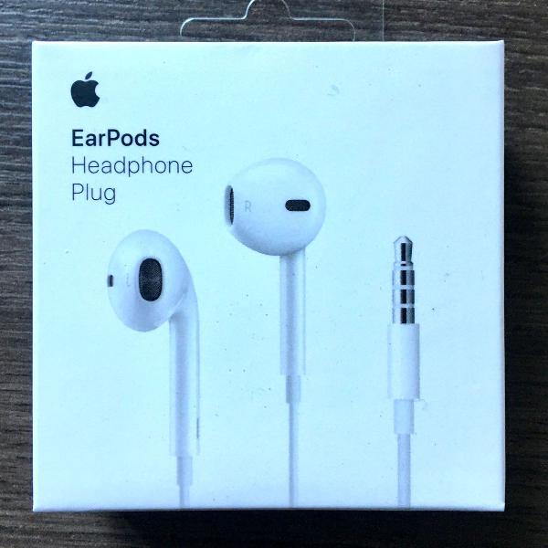 Apple fone de ouvido 99% novo earpods com conector de 3,5 mm