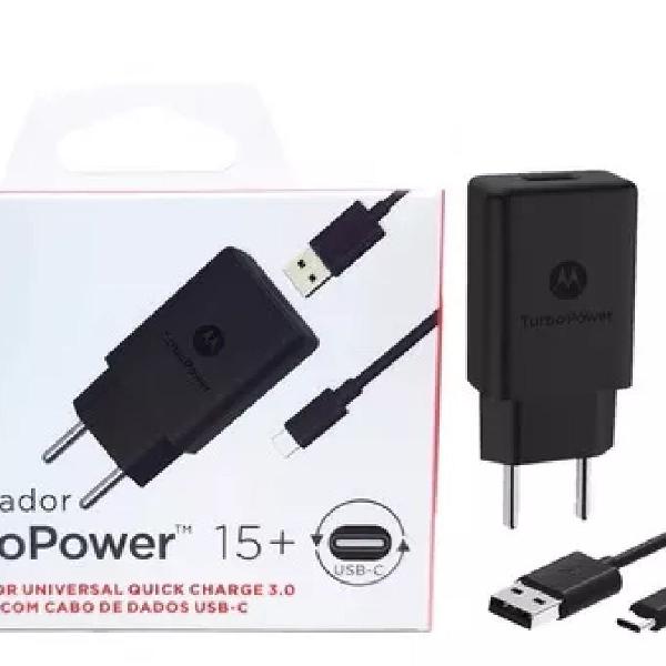 Carregador Motorola Turbo Power 100% Original Moto G7 Usb-c