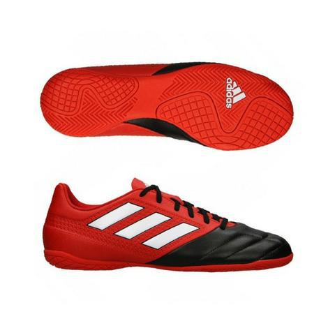 Chuteira Futsal Adidas ACE 17.4 IN vermelha e preto TM 44