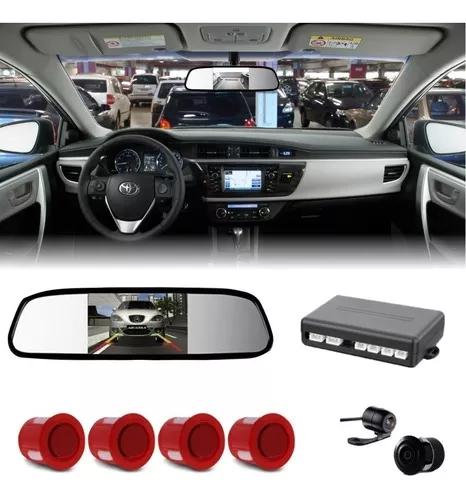 Kit Estacionamento Retrovisor Lcd Com Camera E Sensor De Ré