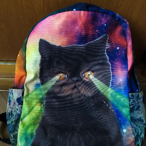 Mochila de gatinho do espaço