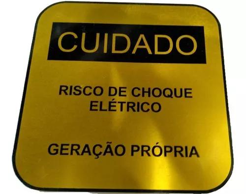 Placa Geração Própria Risco De Choque Padrão Cpfl