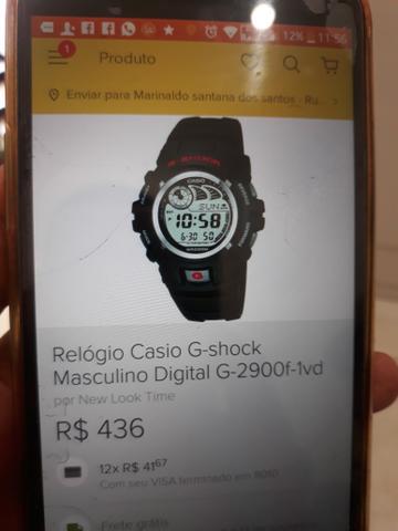 Vendo relógio Cássio G-shock masculino digital g-2900f1vd
