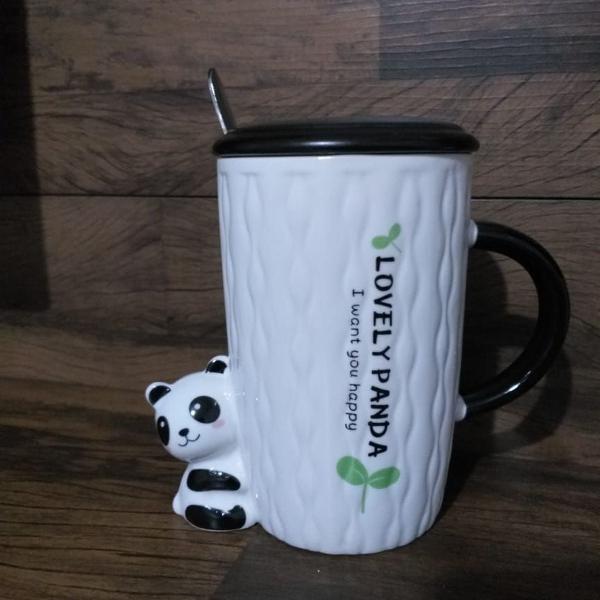 caneca cumprida de panda