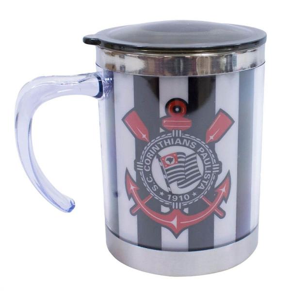 caneca térmica com tampa times - corinthians