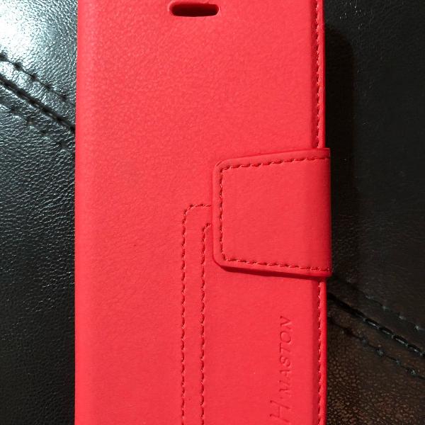 capinha iphone 5c vermelha com porta cartão