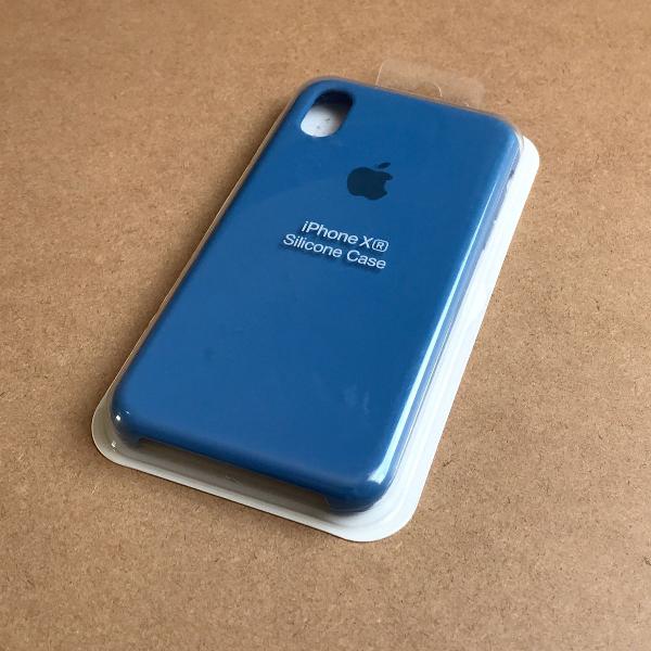 capinha silicone apple - iphone xr azul marinho