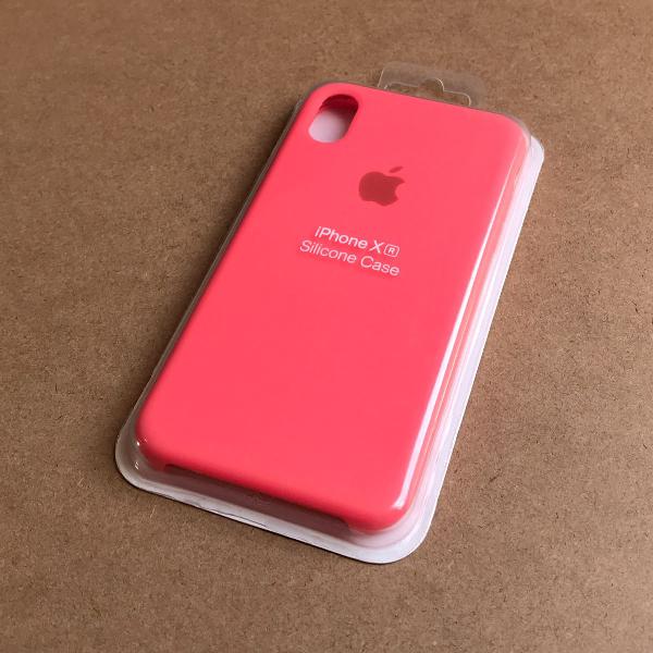 capinha silicone apple - iphone xr laranja neon
