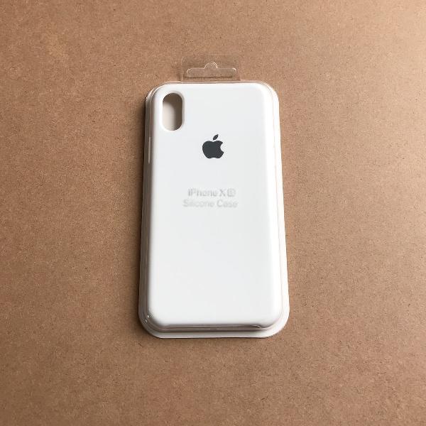 capinha silicone apple - iphone xs branco