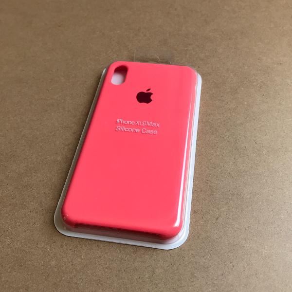 capinha silicone apple - iphone xs max laranja neon