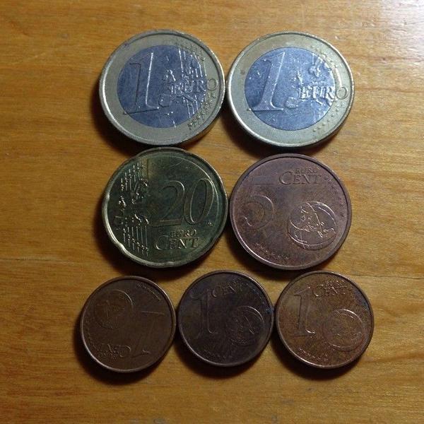 lote 7 moedas de euro espanha diversos ler tudo r$66