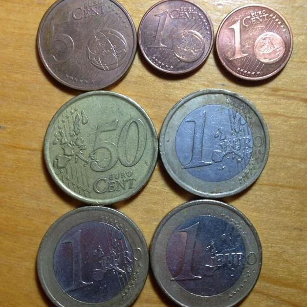 lote 7 moedas de euro espanha diversos ler tudo r$80