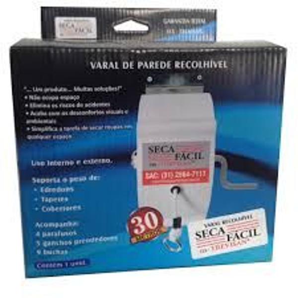 varal retrátil nylon 30m kit bucha seca fácil trevisan bco