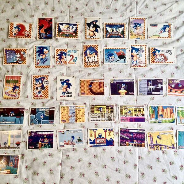37 cards sonic the hedgehog topps 1993