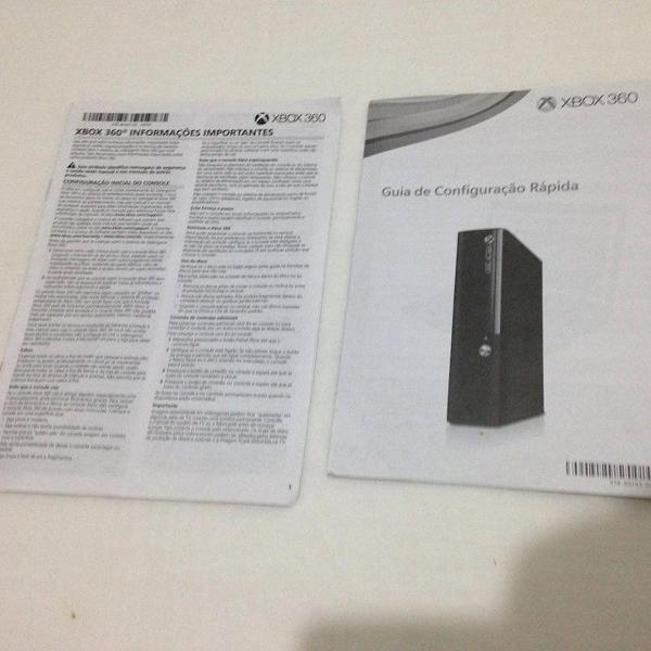 4 manuais xbox 360 slim console manetes ler tudo r$29