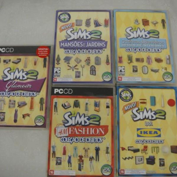 5 midias pc game- the sims 2 - midia fisica orig- mansões+