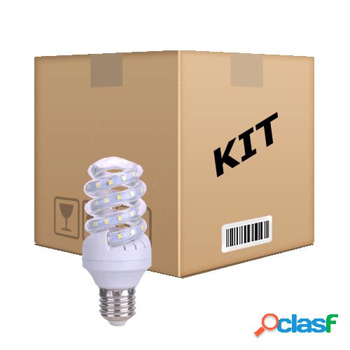 Kit 10 Lâmpadas Led Espiral 5w Econômica E27 Bivolt Branco