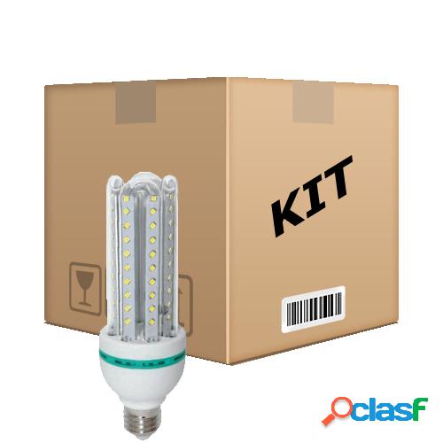 Kit 10 Lâmpadas Super Led 16W Econômica Bivolt E27 Branco