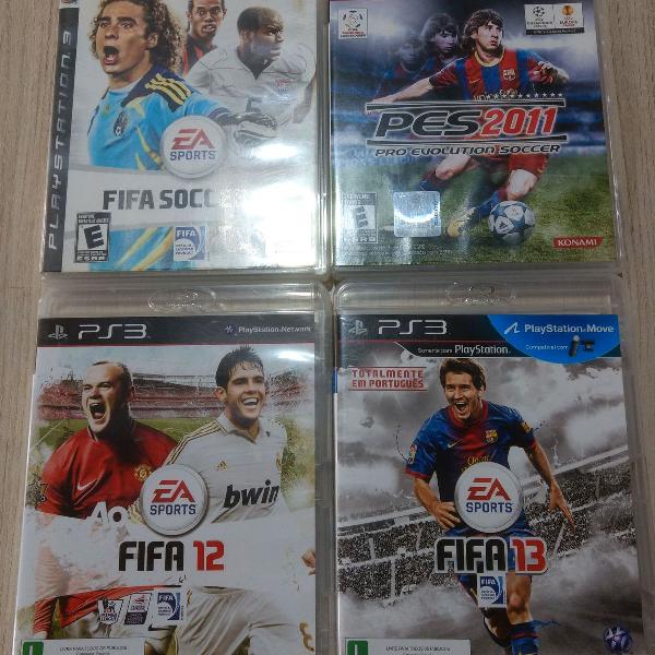 Lote de Jogos de Futebol para PS3