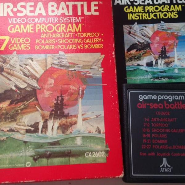 atari air-sea battle 1978 completo caixa e manual original
