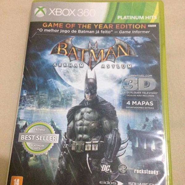 batman arkham asylum xbox 360 usado edição jogo do ano