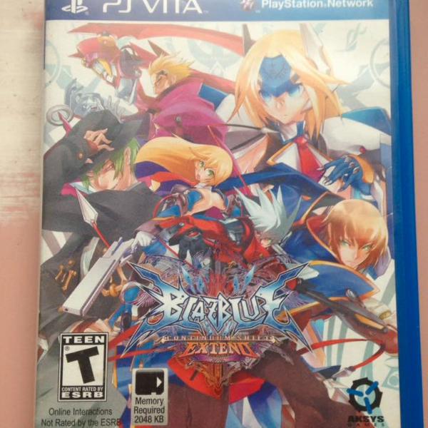 blazblue continuum shift extended ps vita ler tudo r$159