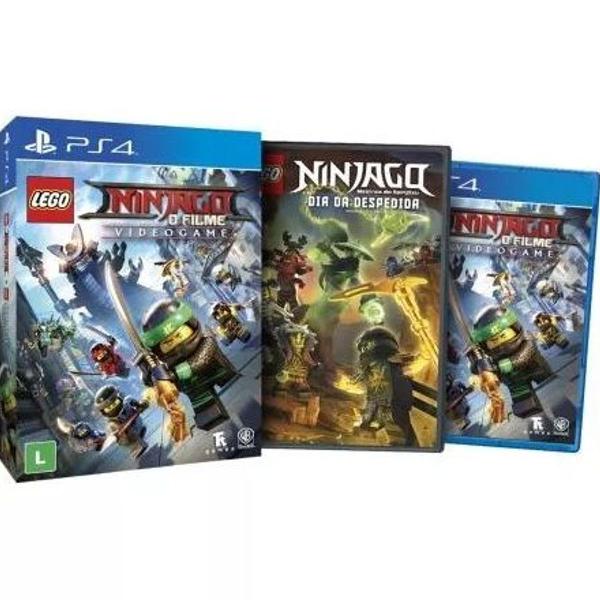 box jogo + filme lego ninjago - o filme: ed. limitada ps4