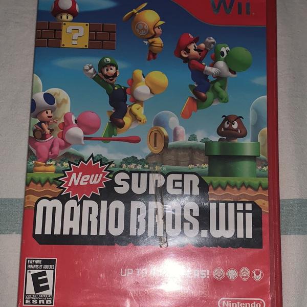 caixa jogo new super mario bros nintendo wii