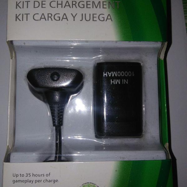 com carga! bateria controle xbox recarregável com cabo usb