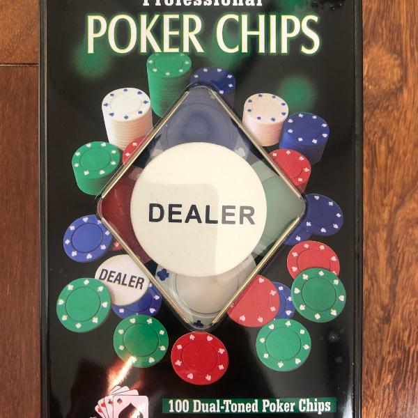 jogo de poker chips 100 fichas