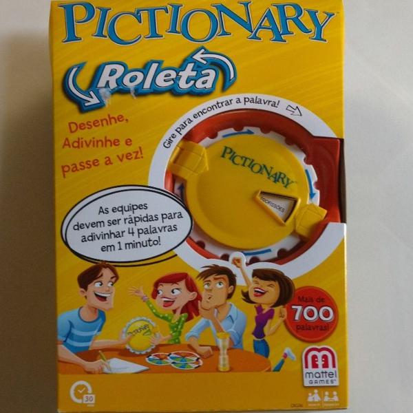 jogo pictionary roleta mattel mimica e desenho adivinhação