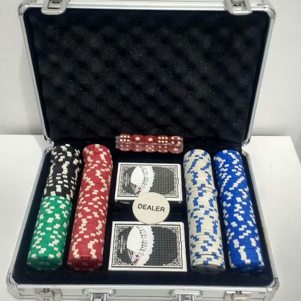 maleta de poker 200 peças