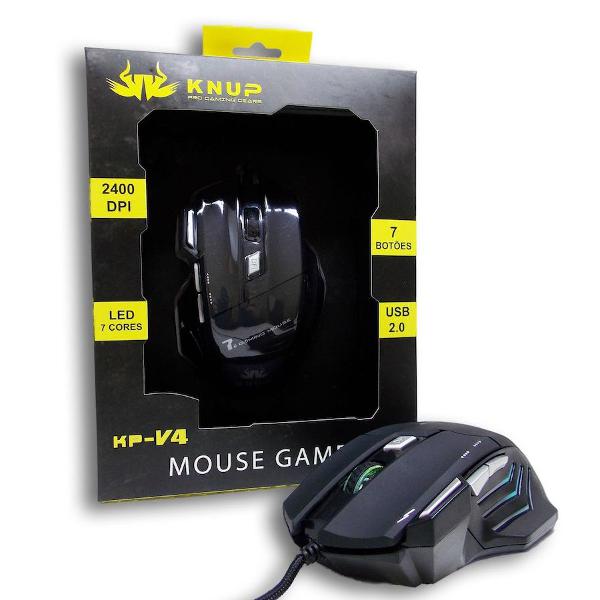 mouse gamer led super moderno 2400 dpi usb 2.0 kp-v4 knup