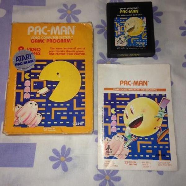 pac-man atari com caixa e manual r$369