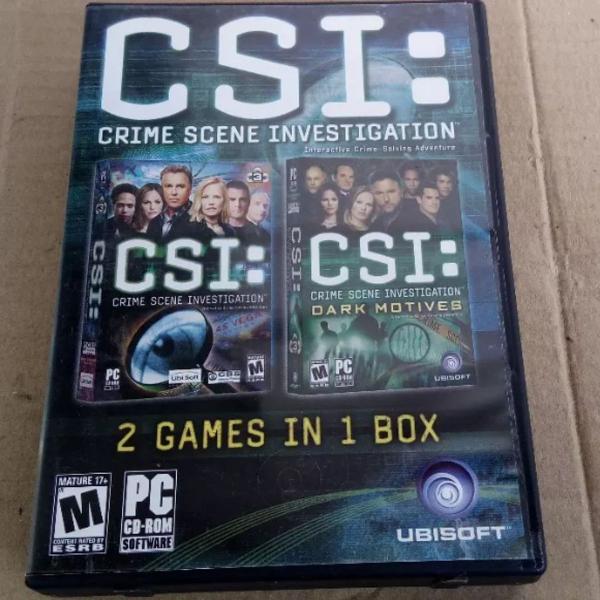 pc rom csi crime investigation + dark motives 6 cds