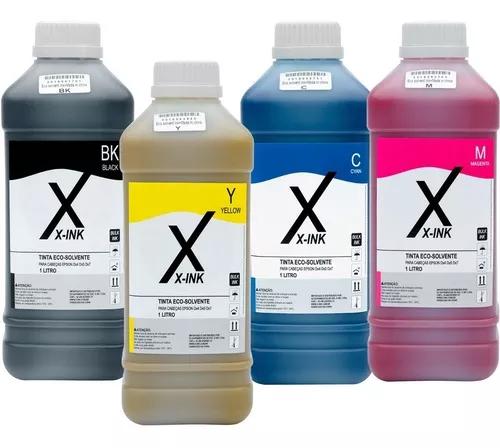 4 Litros De Tinta Eco Solvente P Cabeça Epson Dx4 Dx5 Dx7