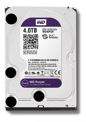 Hd Interno Wd Purple 3,5 4tb Sata3 5.400rpm Dvr Server Pc