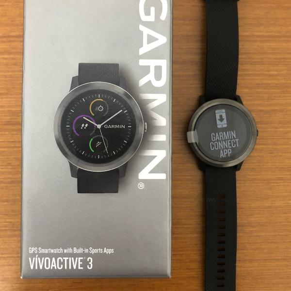 garmin vivoactive 3 preto