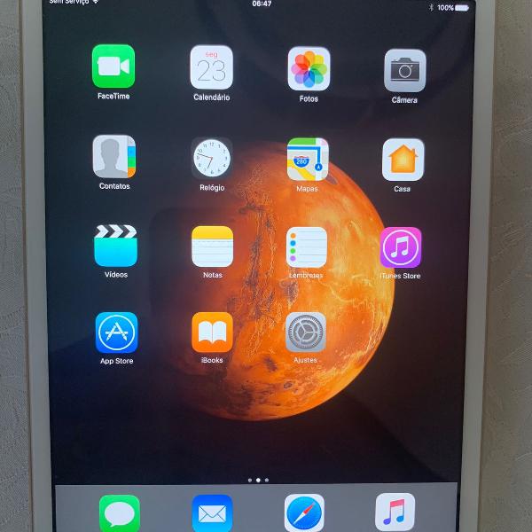 ipad mini 3 wifi + 4g dourado novíssimo