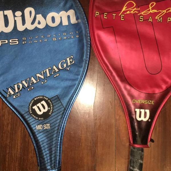 kit com duas raquetes de tenis da wilson, usadas em bom