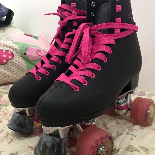 patins traxart glitter preto 37