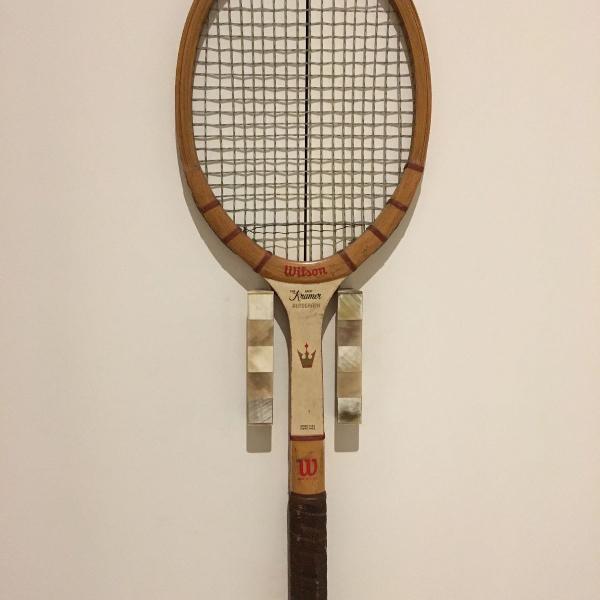 raquete de tenis de madeira wilson